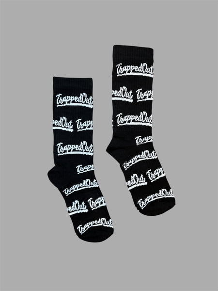 Black/White Trap Socks