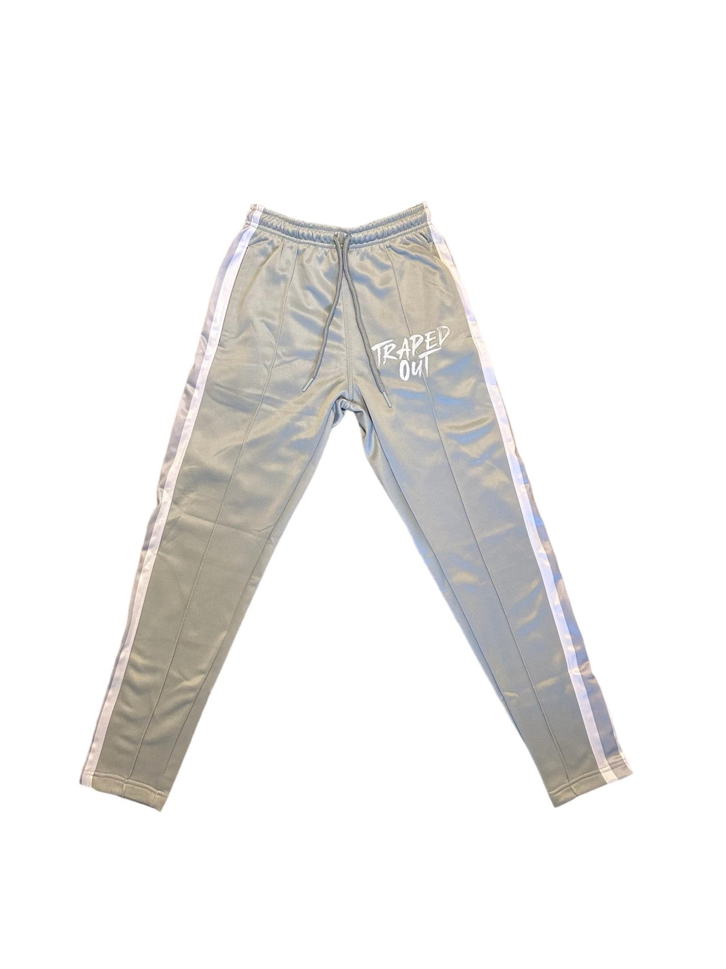 Grey and White Track Pants