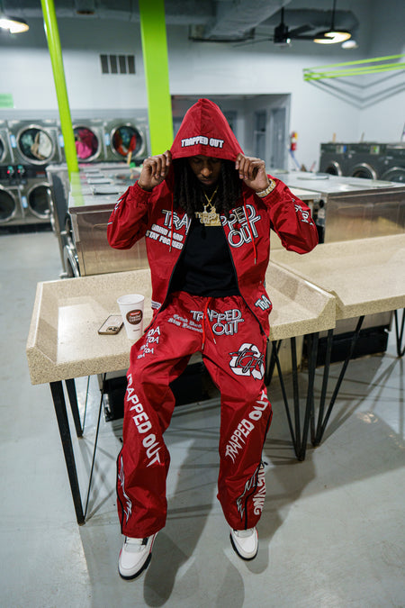 Windbreaker Pants - Red