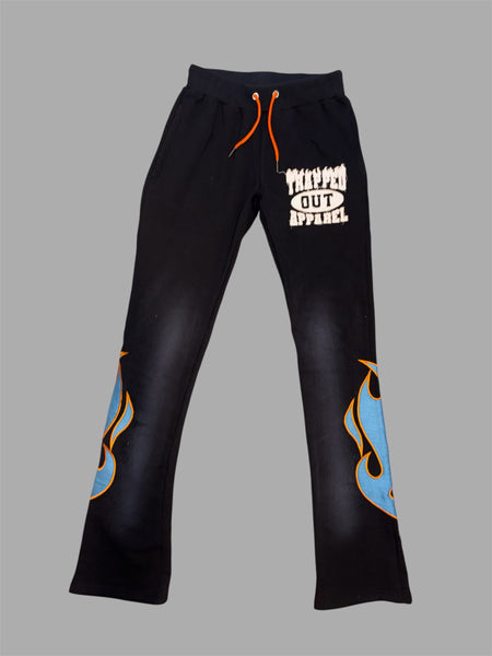 Trap pants 2.0 - SkyBlue/Orange