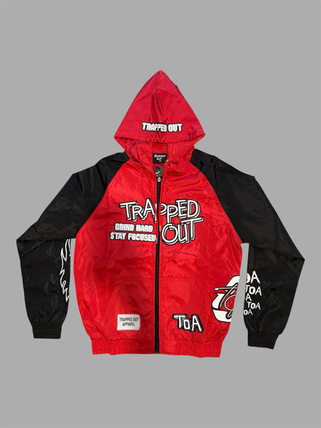 Windbreaker Jackets - Red/Black
