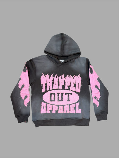 Trap Hoodie 2.0 - Grey & pink