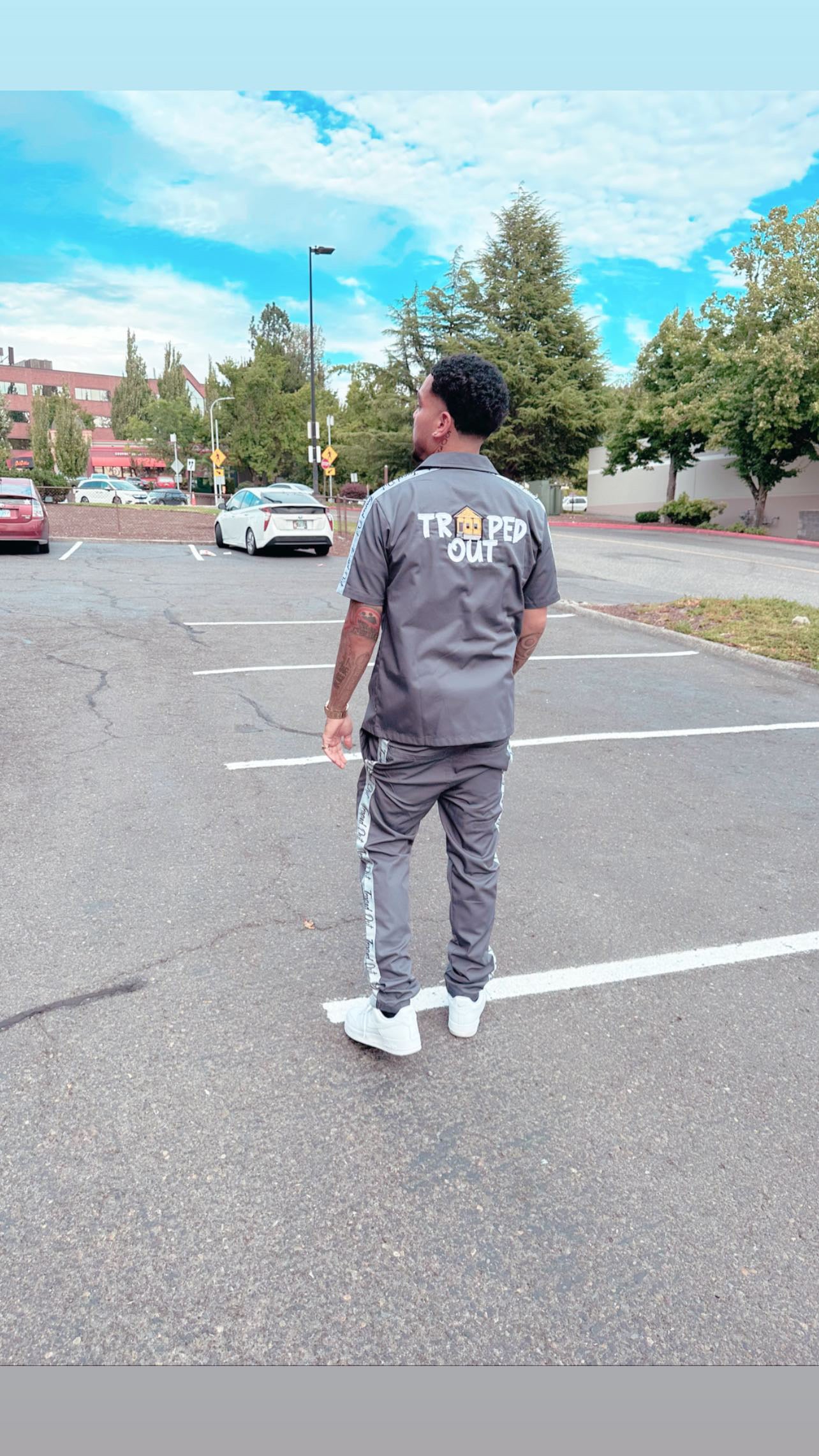 Grey Trapped Out Dickie Shirt