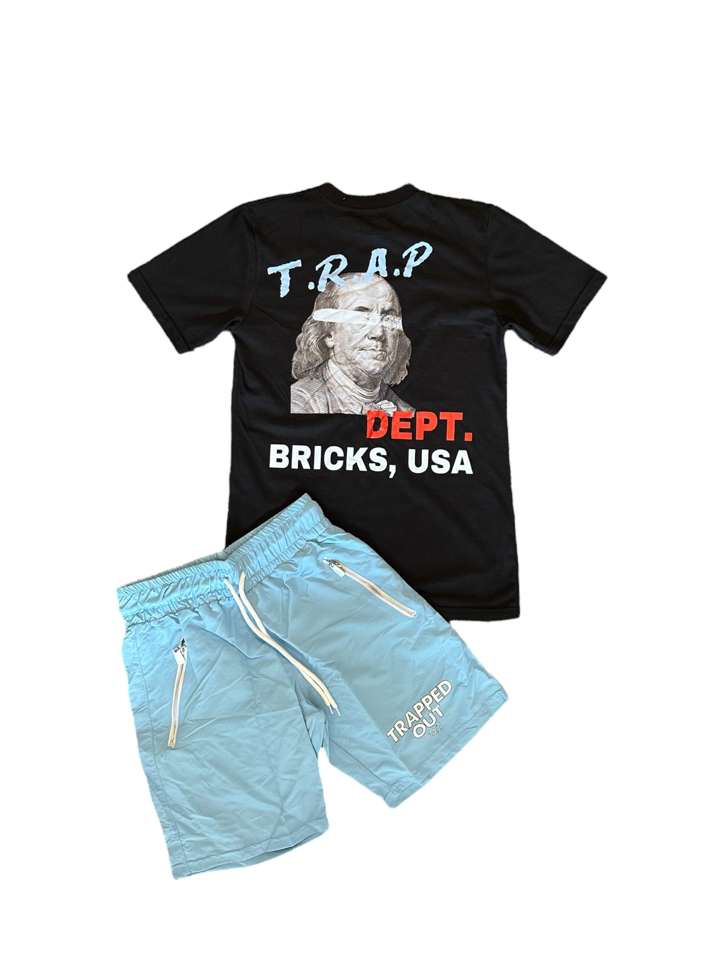 Sky Blue & White 24/7 shorts
