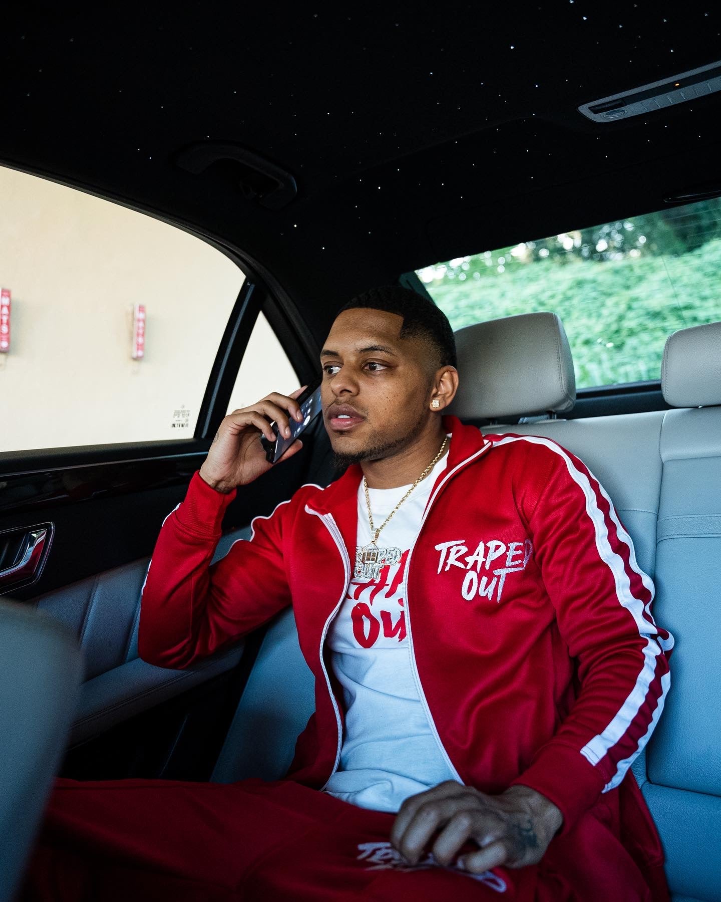 Red and White Track Jacket