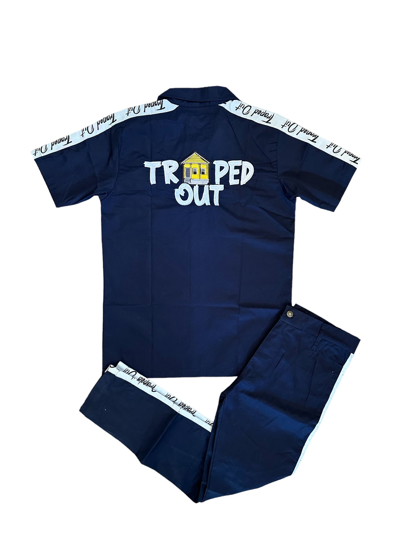 Navy Blue Trapped Out Dickie Shirt