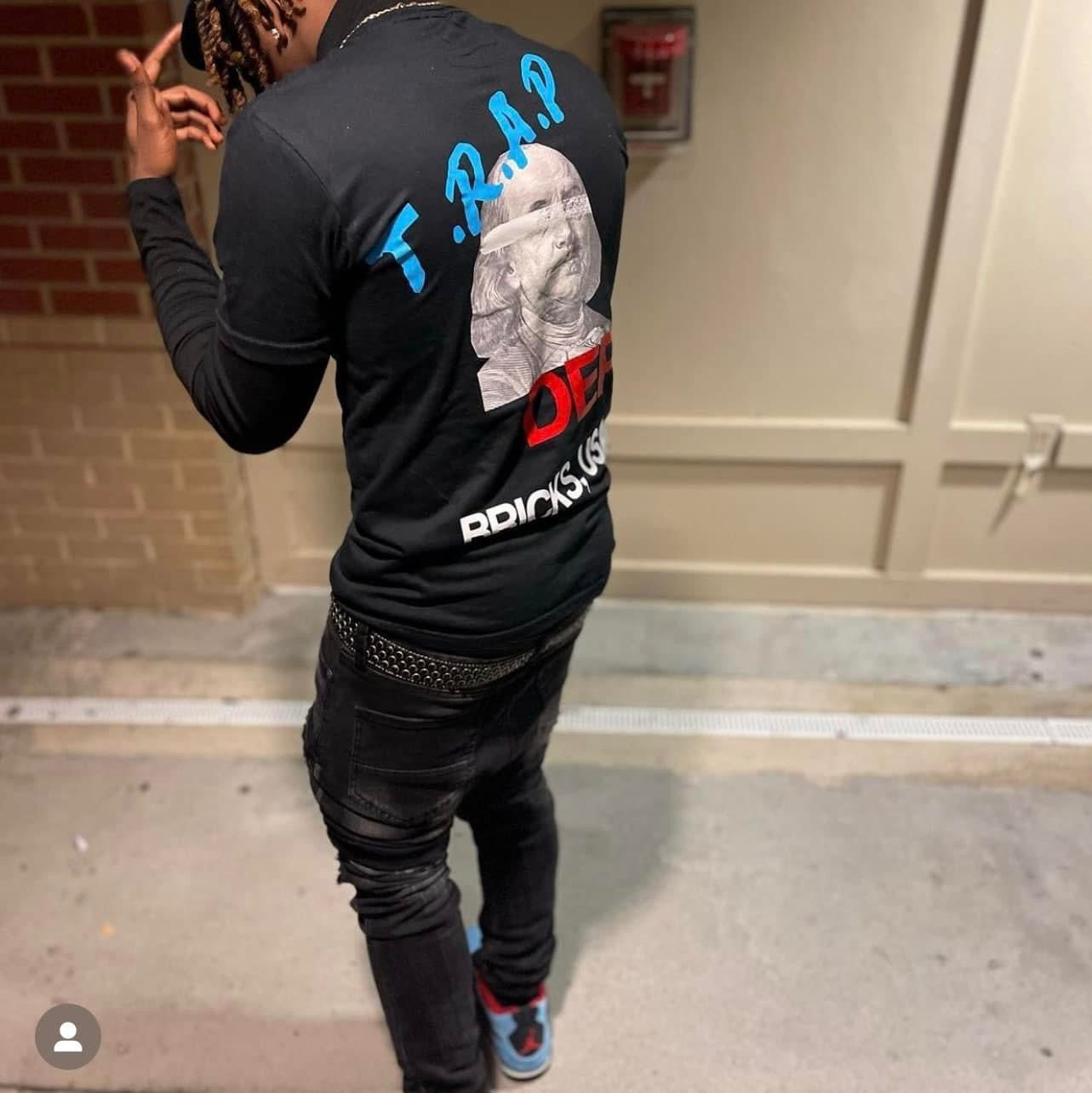 Sky Blue & Black Trap Dept Tee