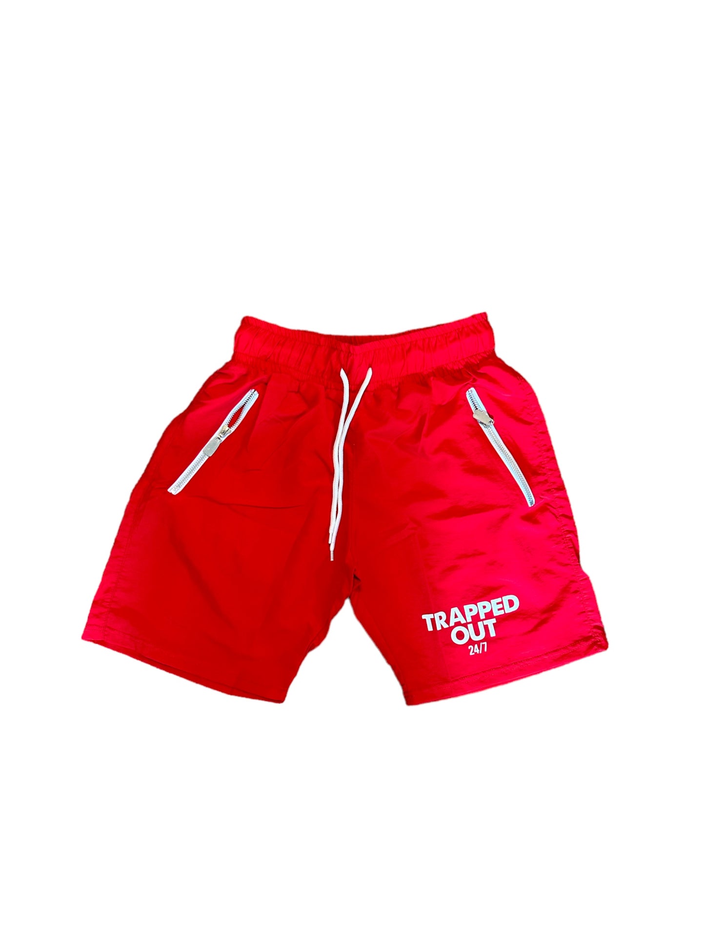 Red & White 24/7 Shorts