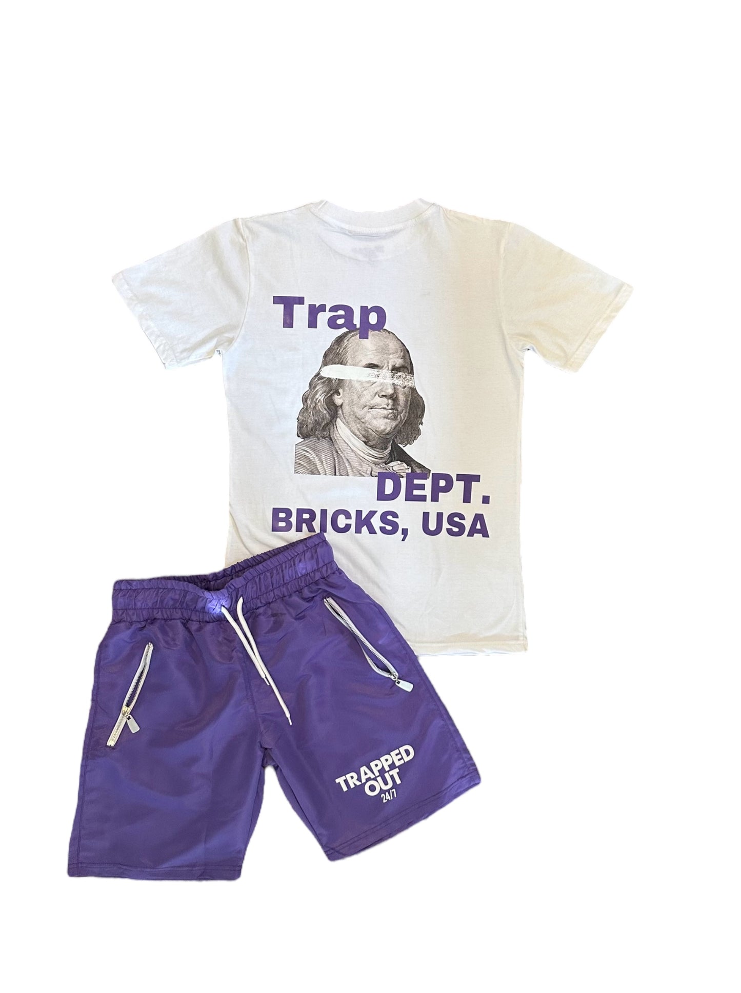 Purple & White 24/7 shorts
