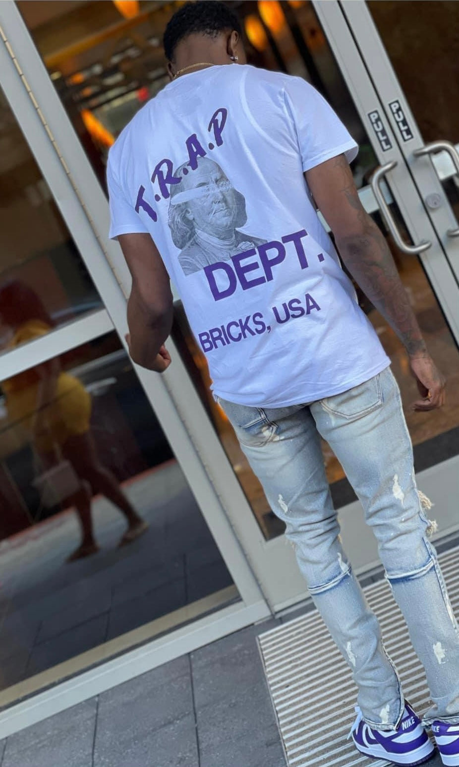 White & Purple Trap Dept Tee