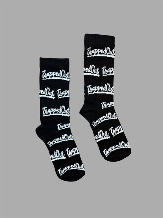 Black/White Trap Socks