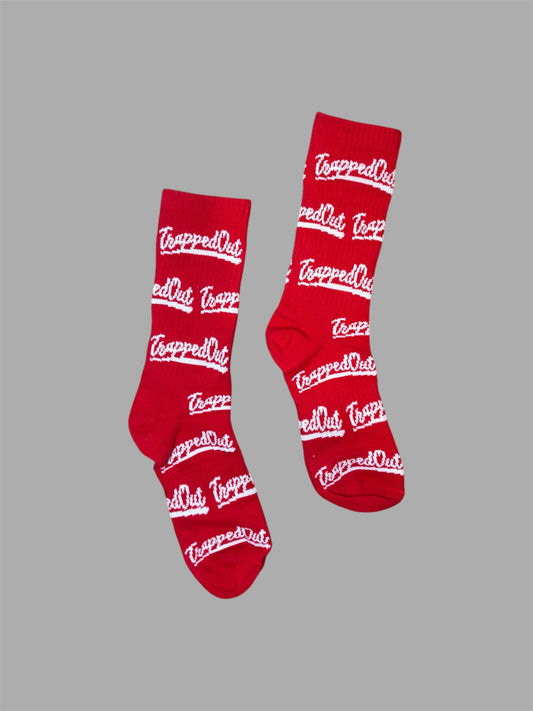 Red/White Trap Socks