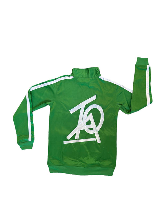 Green and White Track Jacket