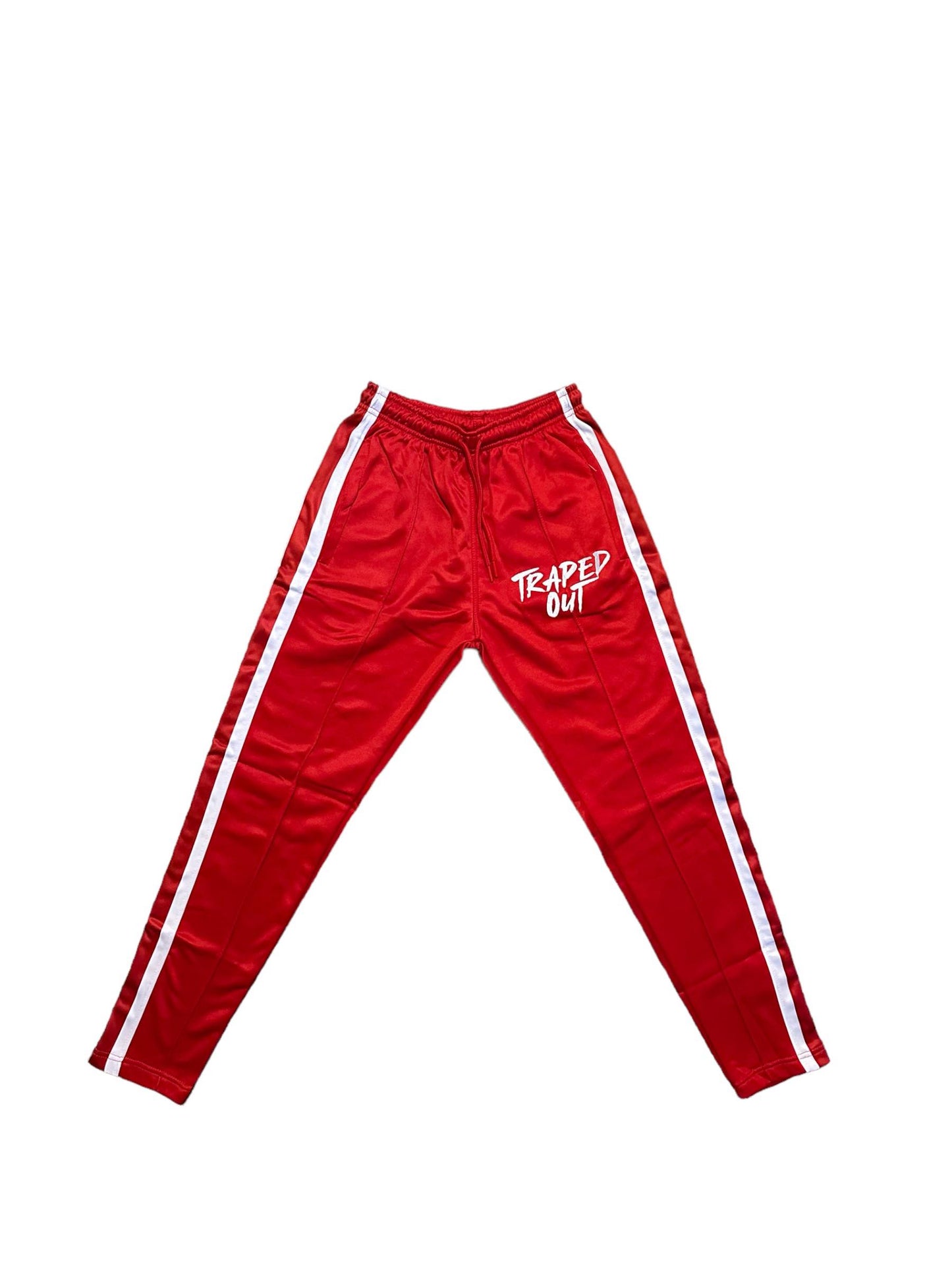 Red and White Track Pants
