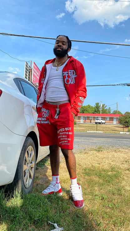 Windbreaker Shorts - Red