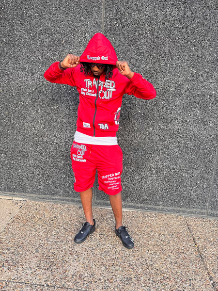 Windbreaker Shorts - Red