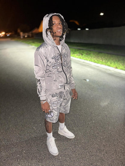 Windbreaker Shorts - Grey