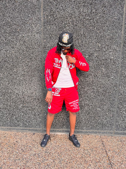 Windbreaker Shorts - Red