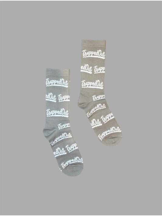 Grey/White Trap Socks