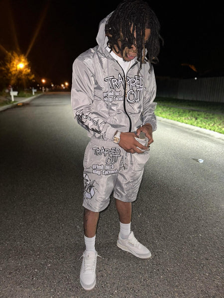 Windbreaker Shorts - Grey