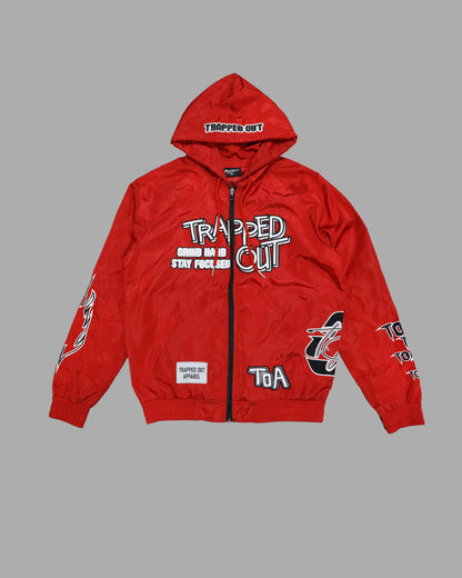 Windbreaker Jackets - Red/Black