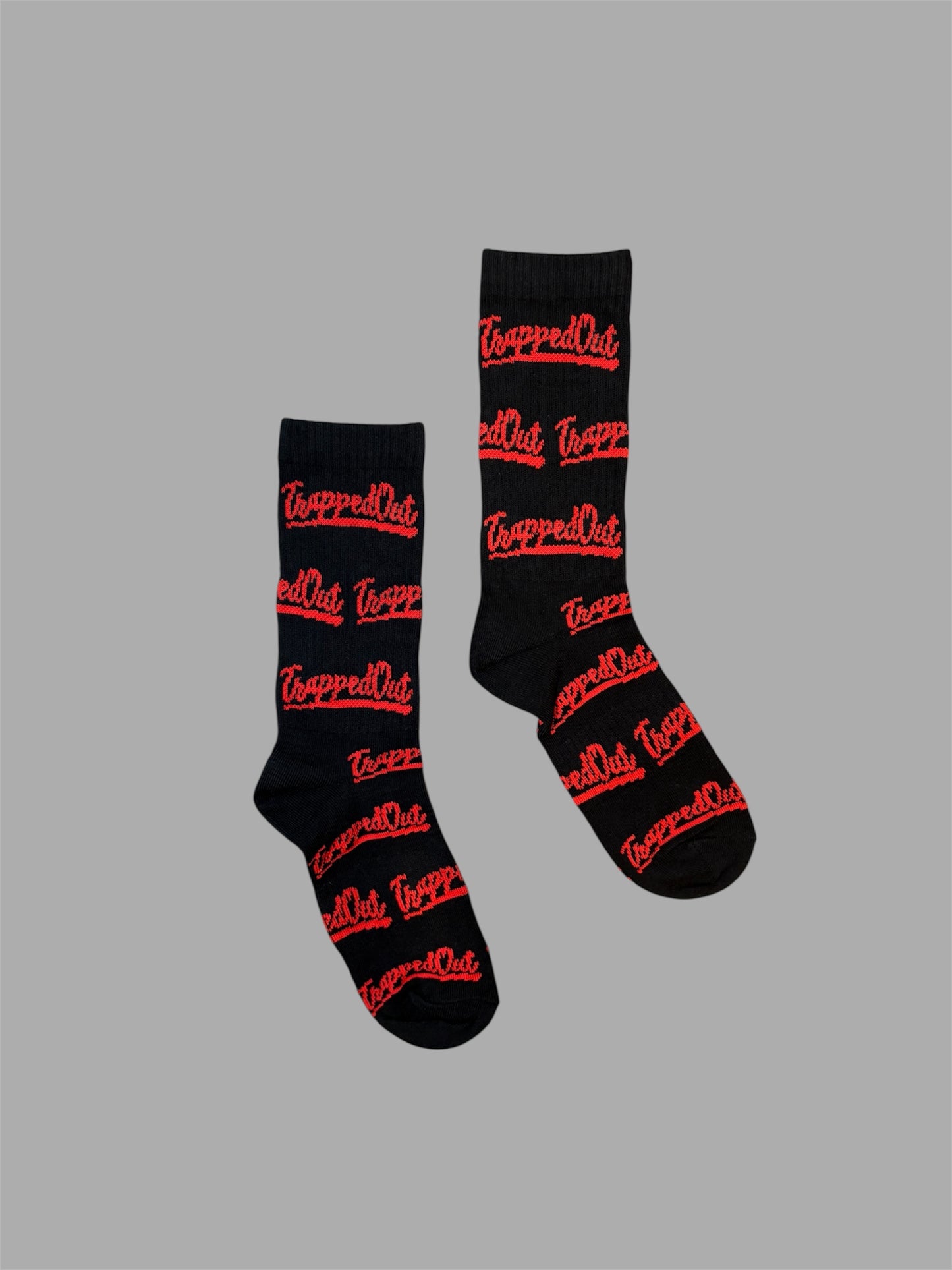 Black/Red Trap Socks