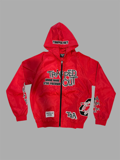 Windbreaker Jackets - Red/Black