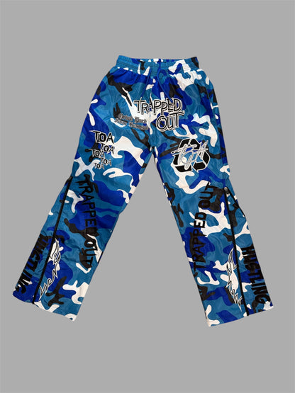 Windbreaker Pants - Blue Camo