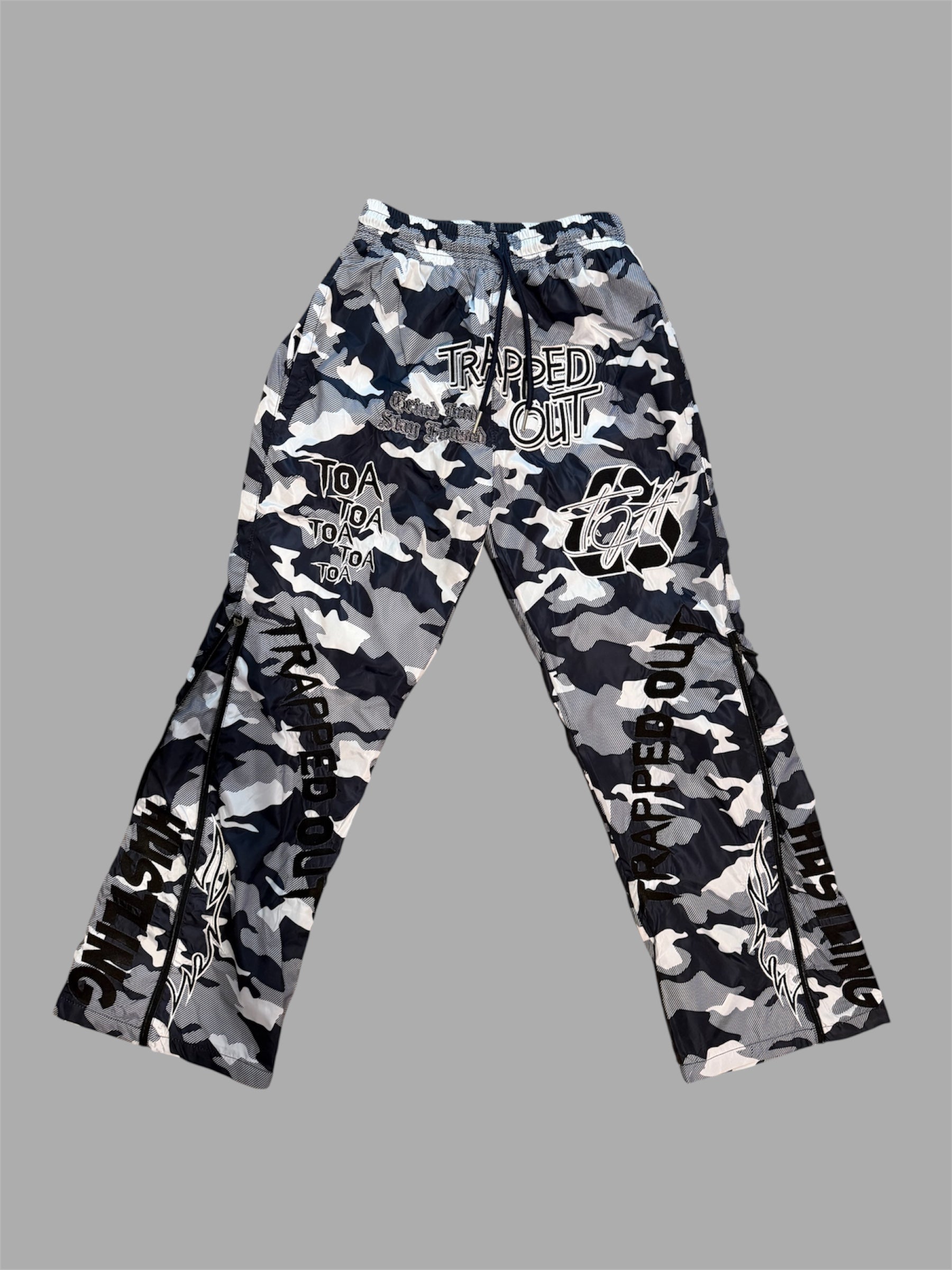 Windbreaker Pants - Black Camo