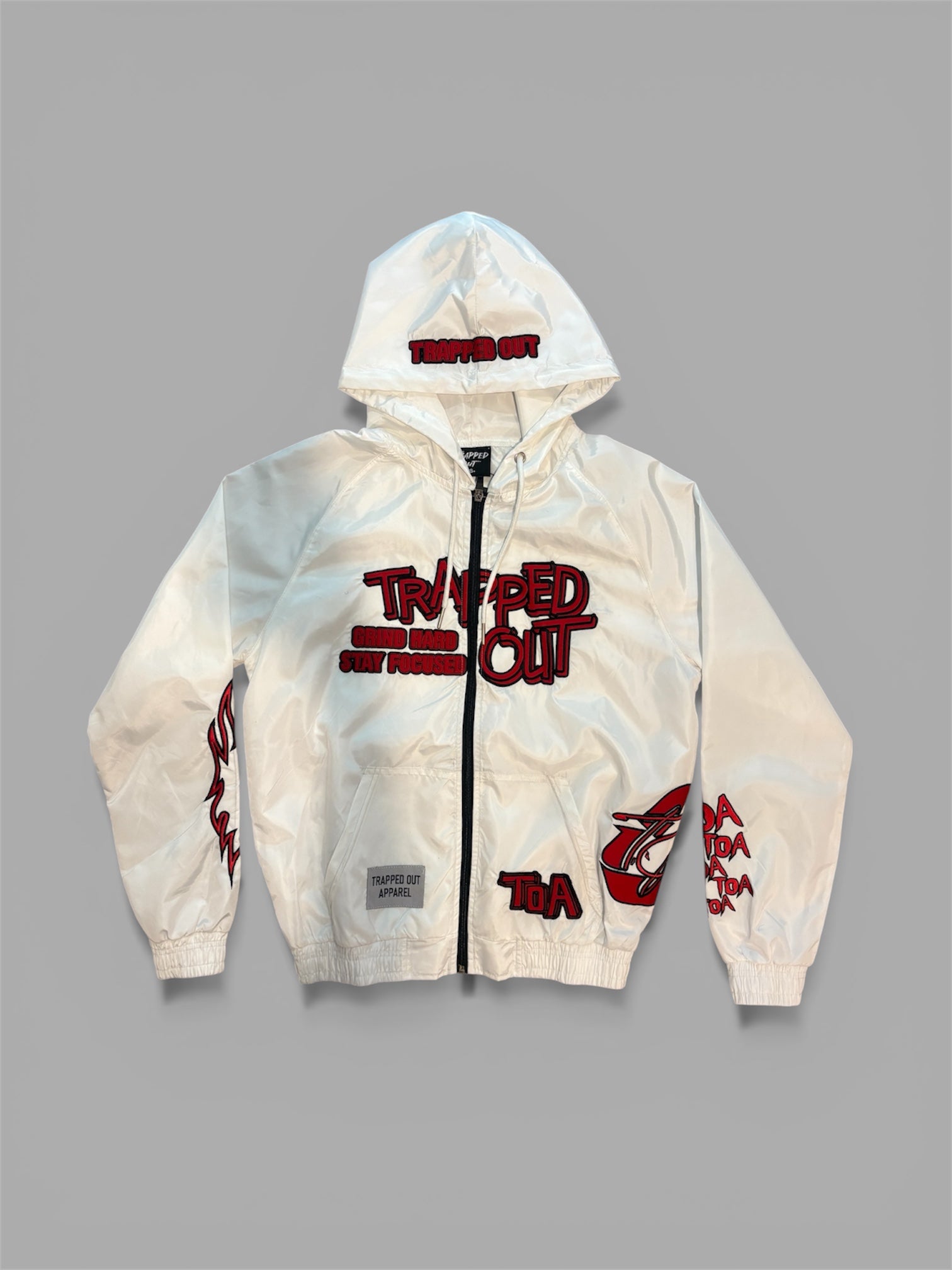 Windbreaker Jackets - White/Red