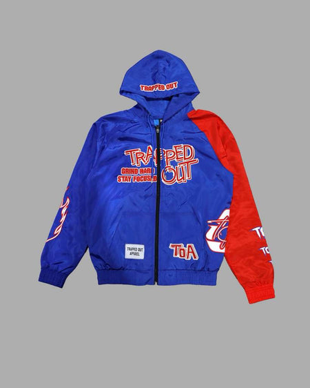 Windbreaker Jackets - Red/Blue