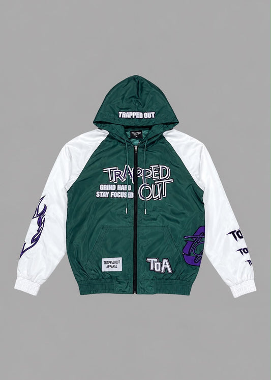 Windbreaker Jackets - Green And White