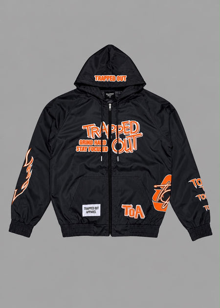 Windbreaker Jackets - Orange And Black