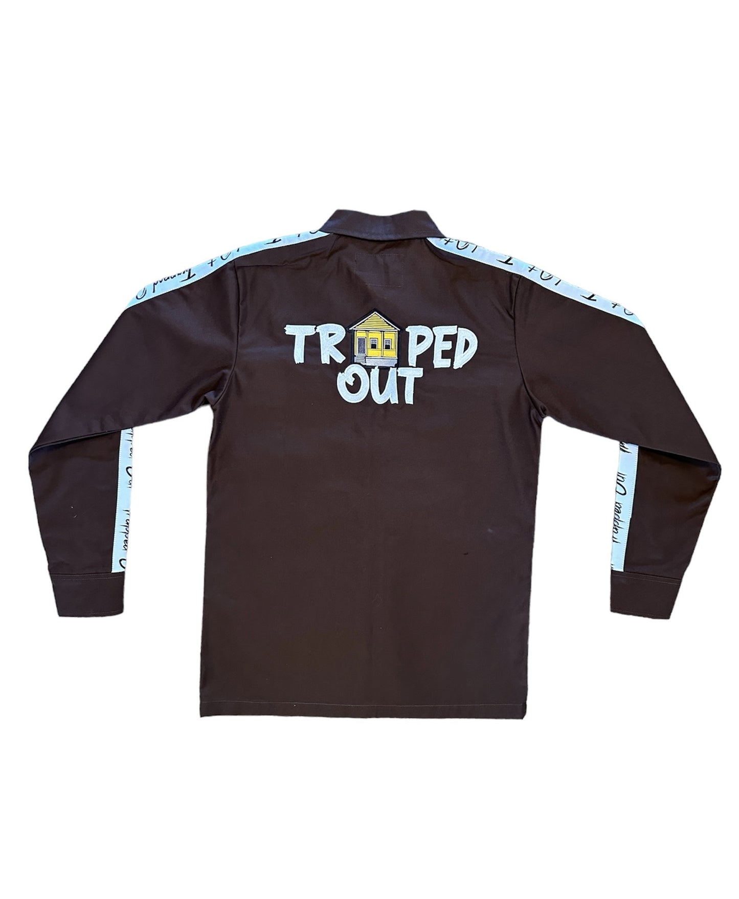 Dark Brown Long Sleeve Dickie Trapped Out Shirt