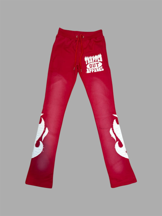 Trap pants 2.0 - Red color Traped Out Apparel
