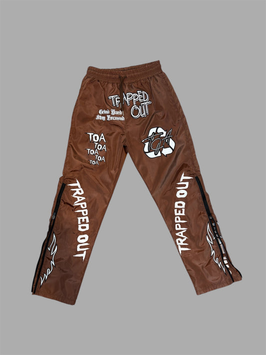 Windbreaker Pants - Brown