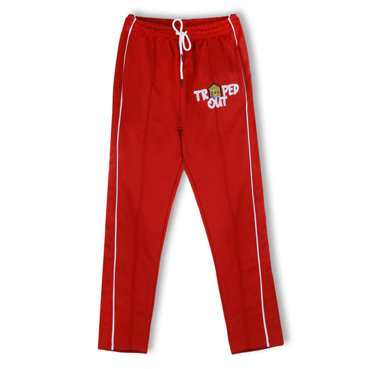 Red & White Track Pants