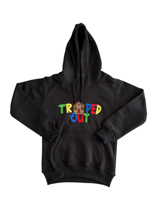 Kids Black Traped Out Hoodie