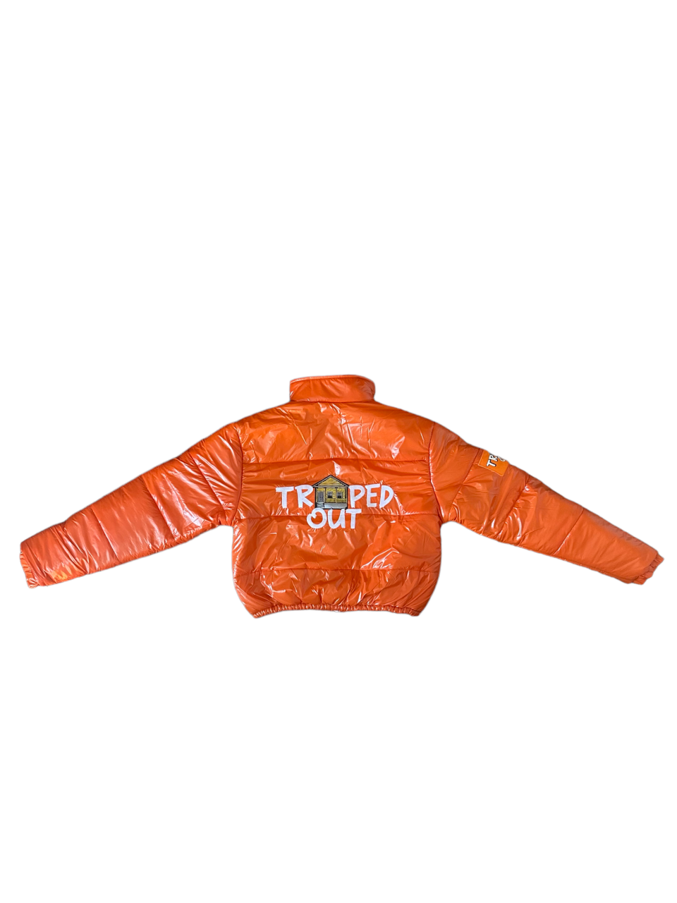 Women Orange Bubble Jacket