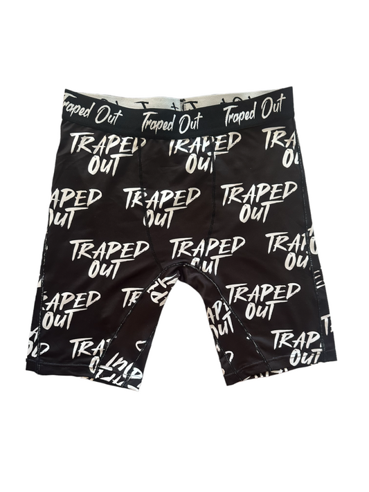 Black Trapped Out Staple Logo All Over Briefs