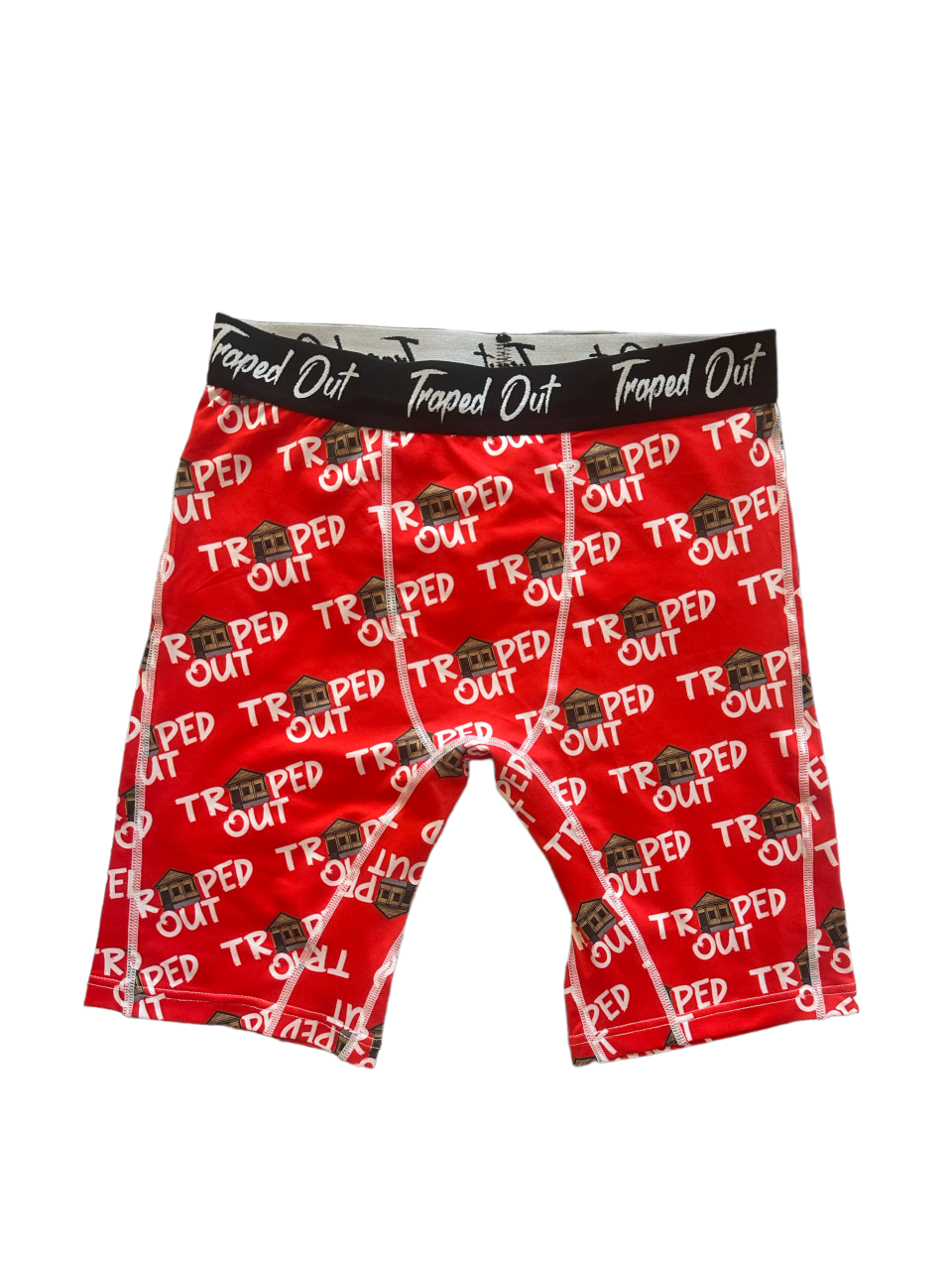 Red Orignal Trapped Out Logo Briefs