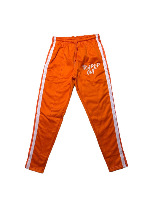 Orange & White Track Pants
